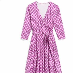 Geo Cube Jersey Faux Wrap Dress